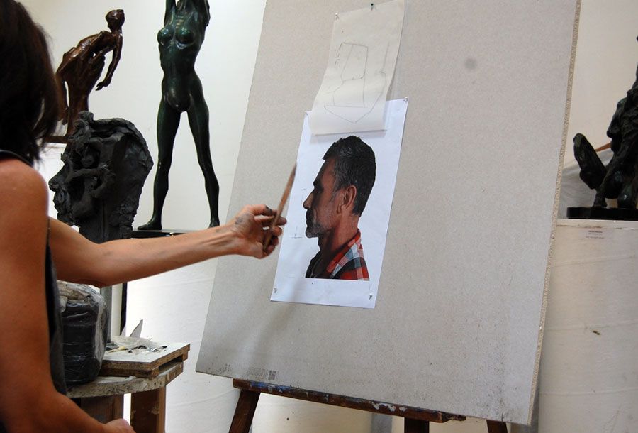 sculpture en portrait d'argile Loire Atlantique (44)