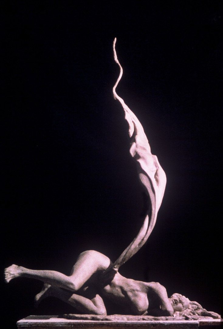 La Chute-Argile pour bronze-Le Mans-72